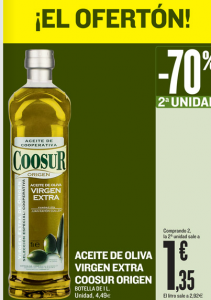 aceite oliva COOsur  aniversario hipercor 2014